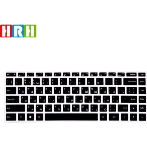 HRH Selling high quality Ultra-thin Russian Black Keyboard Covers Keypad Skin Protector For XiaoMi PRO 15.6 15.6 Pro GTX
