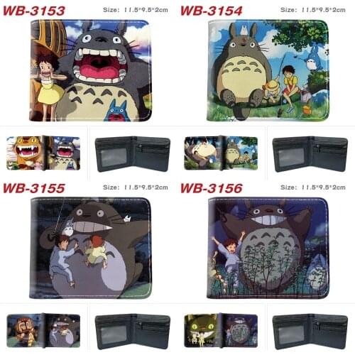 Anime My Neighbor Totoro PU Wallet Mens Bifold Cosplay Gifts Casual Teenager Boys Girls Photo Coin Card Holders Leather Purses