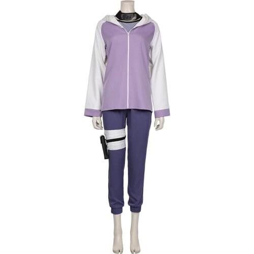 Anime Adult Hyuga Hinata Cosplay Costume Jacket Pants Outffits Halloween Suit