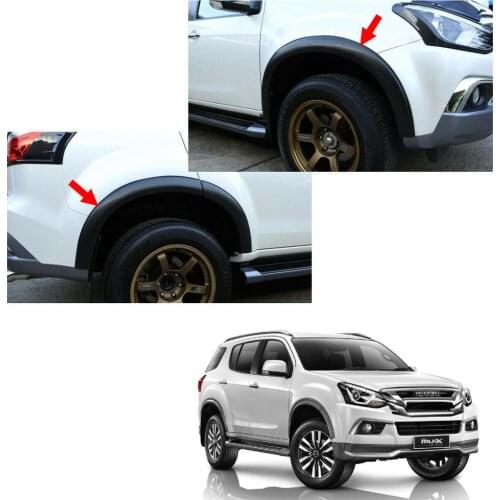 Wheel Arch Mudguards Fender Flares For ISUZU Mu-x 2017 2018 2019 2020 MUX MATTE BLACK COLOR