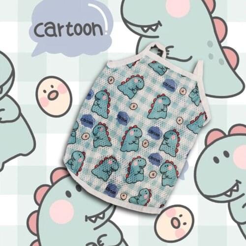 Monster Print Summer Pet Dog Cool Clothes for Small Dogs Pets Clothing French Bulldog Vest Pug Costume Poodle Apparel S-2XL