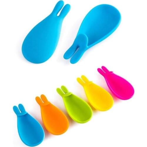 2019 HOT NEW 1Pcs Cute Rabbit Tea Bag Holder Cute Silicone Cup Mug Hanging Tool Gift Coffee Tea Spoon Holder @3