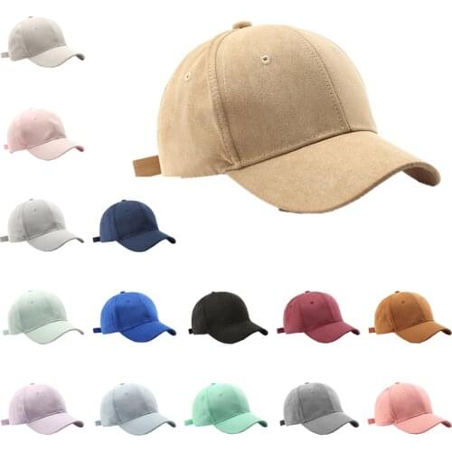 Men Solid Color Baseball Cap Women Snapback Adjust Hat Trucker Unisex Seasons Outdoor Sport Cotton SunHat Student Peaked Cap