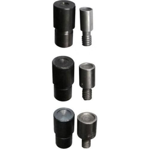 3 dies kit for double cap dot rivets for hand press,leather hand press size for 6 7 9 mm