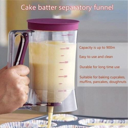 New Mix Dispenser 900 ml Cake Cream Batter Dispenser Mix Pastry Jug Baking Cooking Tools Dispensing Tool Funnel Measuring Cup