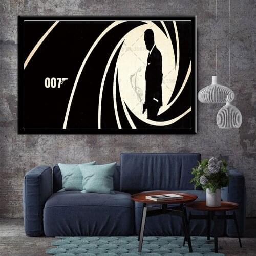Posters and Prints James Bond 007 Classic Movie Wall Art Poster Canvas Painting Pictures for Home Decoration