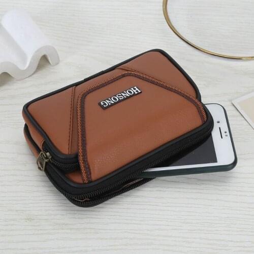 Vintage Men Waist Fanny Pack Belt Bag PU Leather Phone Pouch Travel Hip Hanging Purse