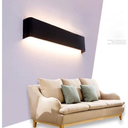 Modern minimalist LED Aluminium wall light rail project Square LED lamp bedside room bedroom hotel tv lighting