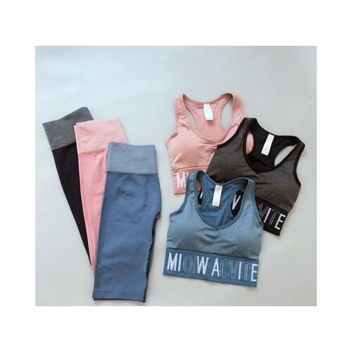 Gym Set Workout Suit Women Sport Yoga Bra Crop Top Seamless Fitness Shorts Sports Wear Gym Clothing Athletic Yoga Set