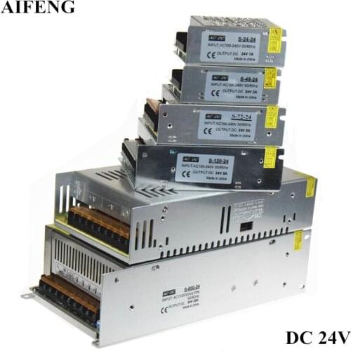 AIFENG Lighting Transformer 1A 2A 3A 5A 15A 25A AC 110V 220V To DC24V Led Driver Switch Power Supply Adapter For Led Strip Light