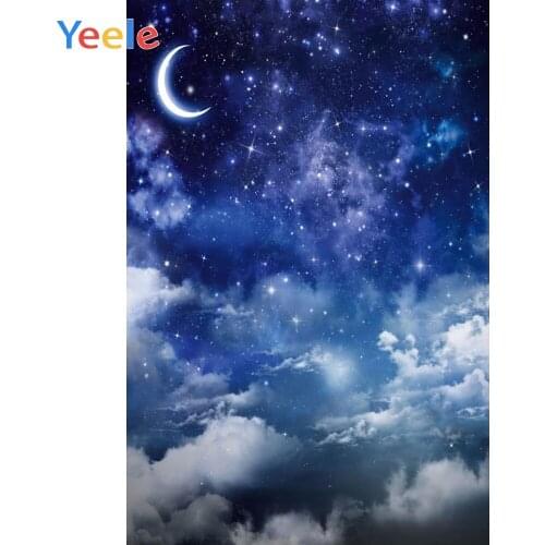 Dreamy Starry Sky Moon Star Sky Cloud Night Photo Background Vinyl Photography Backdrops For Photo Studio Photophone Photozone