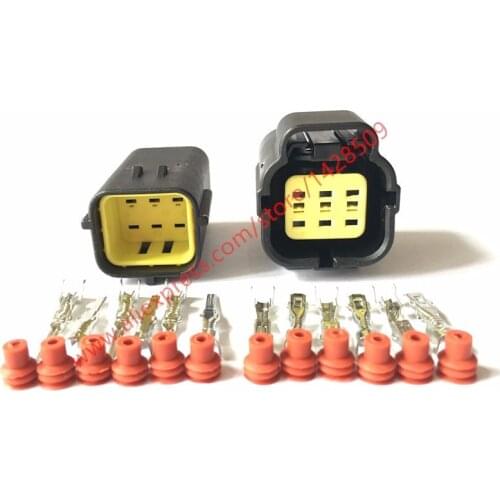 20 Set 6 Pin 174264-2 174262-2 Female And Male Way Waterproof Wire Connector Plug Car Auto Sealed Car Truck Denso Connectors