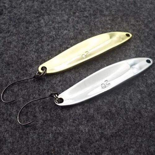 1Pcs Metal 5G Jigging Spinner Spoon Fishing Lure Hard Baits Sequins Freshwater Artificial Bait Treble Supplies Hook