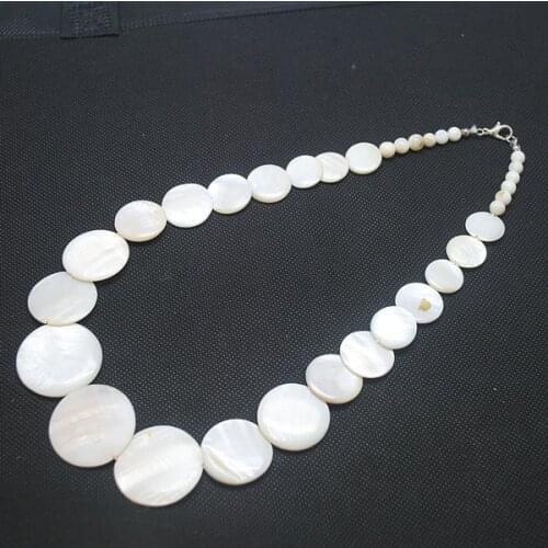 Fashion women necklace chock necklace shell jewelry white mother of pearl nature necklace beads for party or garments