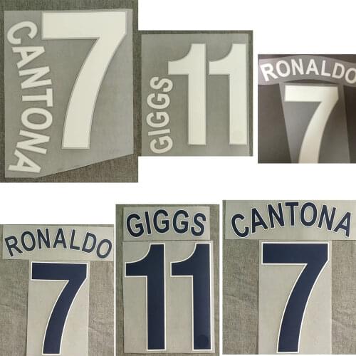 2008 -2009 #7 Ronaldo Printing Nameset Cantona Giggs Soccer Patch