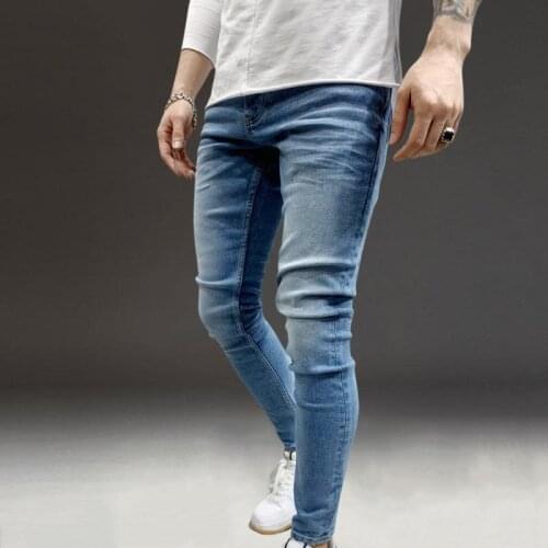 2020 Brand New Style Stylish Men Ripped Skinny Jeans Destroyed Frayed Slim Fit Denim Pants Trousers Hip-hop jeans Big Size S-4XL