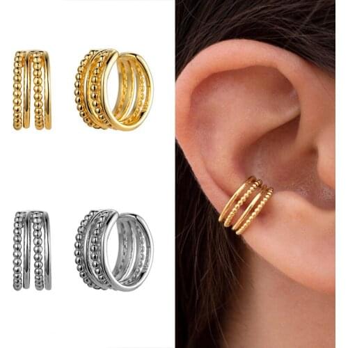 925 Silver European American Style Ear Clips Minimalist CZ Ear Clips Popular Fashion Jewelry For Women Birthday Gifts