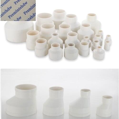 White DWV Reducing PVC Tube Pipe Fitting Eccentric Off Center Coupling Reducer