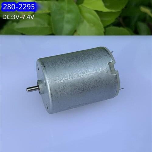 DC 3V-7.4V Round 280 Micro Motor Strong Magnet Large Torque Toy Short Axis Motor11500RPM DIY Car & Ship Model Accessories