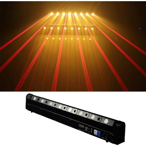 Dj Light 8 Warm Led 8 Red Laser Moving Head Laser High Bright Disco Party Wedding Stage Lighting Dance Holiday Weekend KTV
