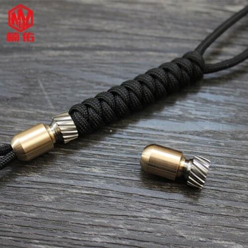 EDC Titanium Alloy Knife Beads Titanium And Brass Pendant Hang Buckle Zipper Head Phone Palling EDC Umbrella Rope Pendant