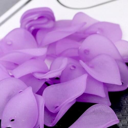 Hot 2000pcs 14x20mm Frosted Acrylic Flower Petals DIY Handmade Making Earrings Headwear Hair Jewelry Accessories DIY Crafts 2018