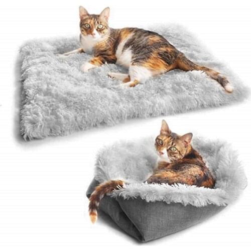 Pet Bed Mat New Pet Soft Dog Cat Blanket Fleece Cat Bed Mat Soft Warm Sleep Mat Winter Foldable Pet Cushion Cat Supplies