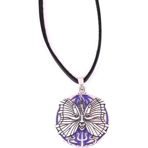 Leather Rope Chain Special Pattern Butterfly Colorful Soul Goddess As Amulet Will Protect The Owner Safe Provide Dropshipping