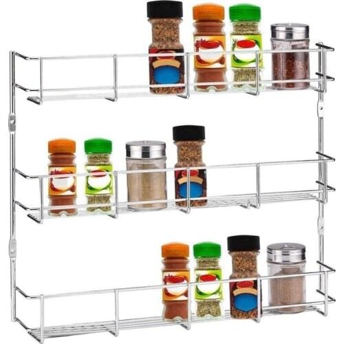 3/4/5/6 Tier Spice Seasoning Kitchen Rack Cabinet Shelf Door Organizer Wall Mount Holder Storage Shelf Pantry Space Saver Racks