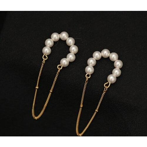Luckydays Pearl Tassel Earrings Unique Design Sweet Romantic High Jewelry Couple Gift Boucle Oreille Femm