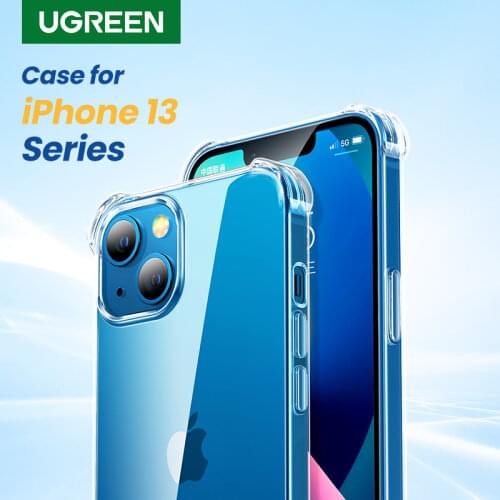 UGREEN Soft Phone Case for iPhone 13 12 Pro Max TPU Shockproof Back Cover Case for iPhone 13 12 Transparent Case Lens Protection