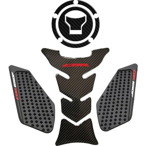 Motorcycle Carbon Fiber Tank Cover Pad Anti slip Tank Pad Gas Knee Grip Traction Sticker For Honda CBR650F CB650F 2014-2017