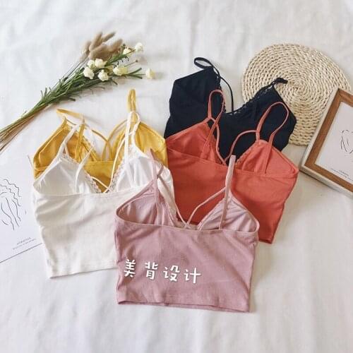 New arrived Free Shipping Wrap bust Sexy cotton candy Vest young Girls students solid teenagers Underwear children