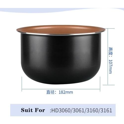 Original 2L Rice cooker Cooking Pot Liner Non-stick liner Container For Philips HD3060/3061/3160/3161 Replacement Accessories