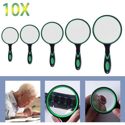 Portable Handheld Magnifier 10X Magnifying Glass Loupe High Definition Reading Newspaper Book Eye Loupe Jewelry Magnifier