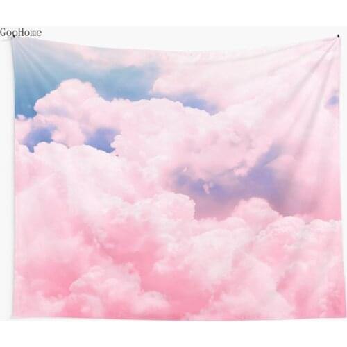 Candy Sky Pink Wall Tapestry Cover Beach Towel Throw Blanket Picnic Yoga Mat Home Decoration