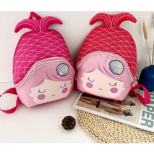 Cartoon Fish School Bag Student Fashion Schoolbag Girls Lovely Backpack Mochila Kindergarten 3D Book Bags Backpacks Children