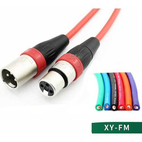 1Pcs Yongsheng XLR plug microphone cable 3 core male and female winding cable YS136N/7N customized cable HiFi