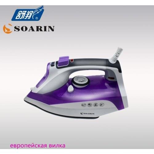 SOARIN Electric Steam Iron for Clothes Handheld Steam Iron Thermostat Prevent Calcium Deposition Steamer Ceramic Base Plate