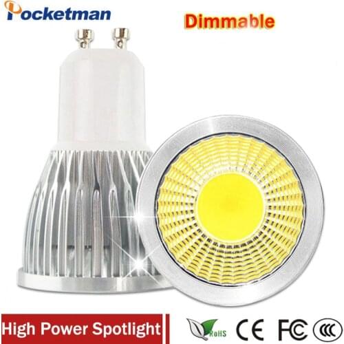 Super Bright LED GU10 COB Bulb 7W 5W 3W 220V Led Spot Light GU10 Spotlight Bulb Lamp Gu 10 Led Dimmable AC85v-265v 6PCS