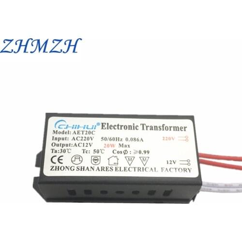 20W LED Electronic Transformer LED driver Power Supply AC220V To AC12V For 12V MR11 MR16 G4 LED Lamp Bulbs Or Halogen Lamp Beads
