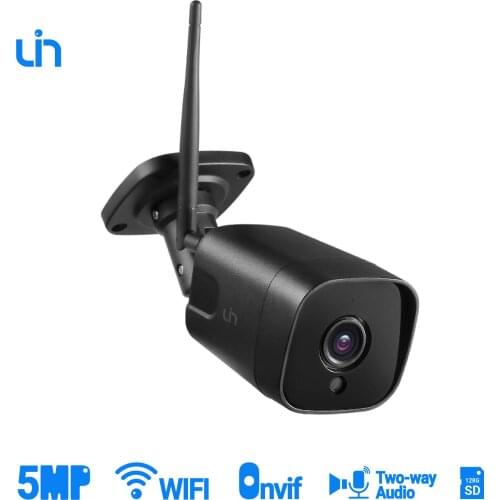UIN 5MP WiFi Security Indoor/Outdoor Two-Way Audio Mic & Speaker Support 128G SD Card IR 25m IP66 Wireless Camer WFL-B625SDF3W/B