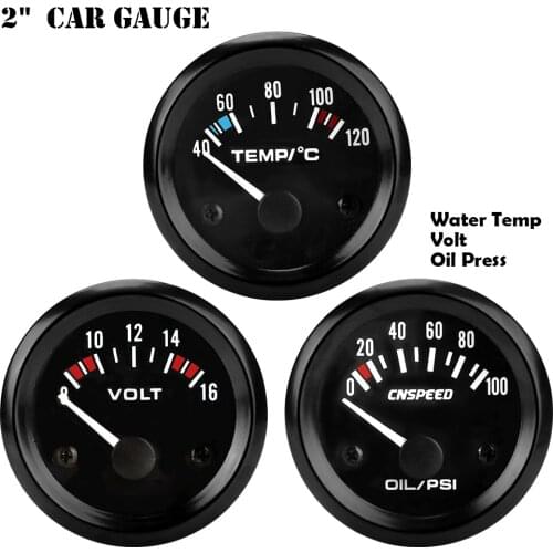 Universal Car Gauges Meters Speedometer Voltmeter Water Temperature Oil Pressure Panel Vehicle Auto Accessories Replacement 12V