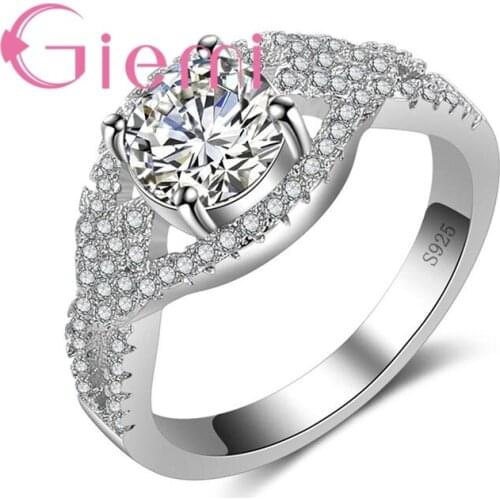 Pattern Shape Shiny Crystal Stone Ring For Cute Girls Partying With Clothes Jewelryand Cubic Zirconia