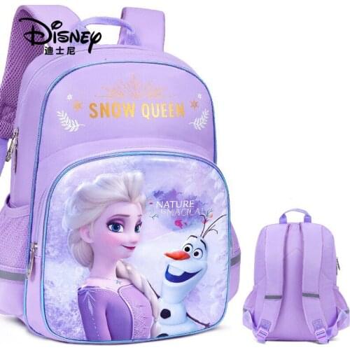 Disney Frozen Elsa Bag Large Capacity Backpack Woman Waterproof Travel Bag Purse Cartoon 3D School Bookbag Mummy Shopping Bags