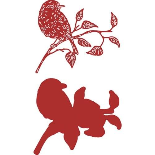 Bird on Branch Die Set Cutting Dies Scrapbook Diary Decoration Stencil Ebossing Template DIY Greeting Card Make Albums