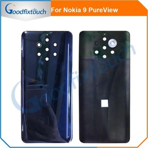 For Nokia 9 PureView Battery Back Cover Housing Case Rear Housing Door For Nokia9 PureView Repair Parts With Adhesive 5.99 inch