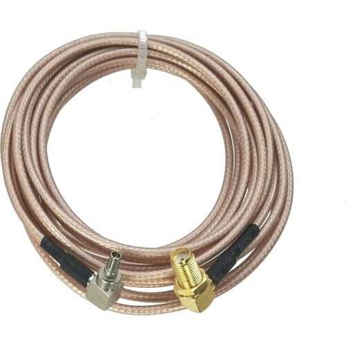 1Pcs cable CRC9 male plug right angle to SMA female jack bulkhead Right angle RG316 RF pigtail 4inch~5M