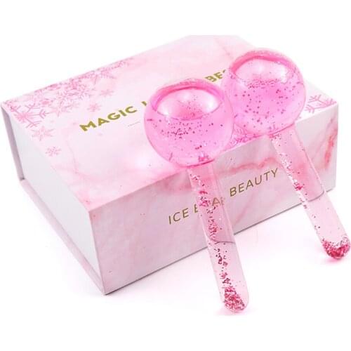 2pcs/box Eye Massager Large Beauty Ice Hockey Energy Beauty Crystal Ball Facial Cooling Ice Globes Skin Care Tool