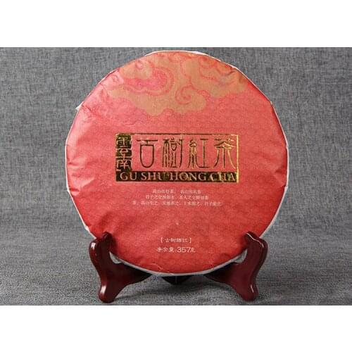 2020 Yunnan Old Tree Black Chinese Tea Dianhong Feng Qing Red Tea Cake 357g